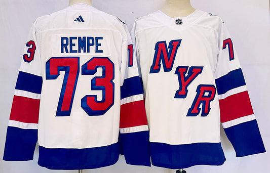 Men's New York Rangers Matt Rempe #73 White Player Jersey1