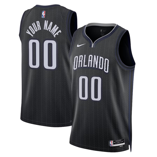 Men's Orlando Magic Black 2022/23 Swingman Custom Jersey1 - City Edition