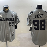 Men's Las Vegas Raiders Maxx Crosby #98 Gray Game Player Jersey1