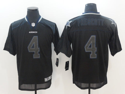 Men's Dallas Cowboys Dak Prescott #4 Black Authentic Player Game Jersey1
