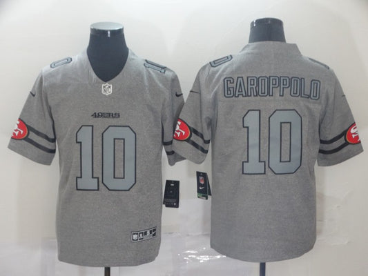 Men's San Francisco 49ers Jimmy Garoppolo #10 Gray Game Jersey1