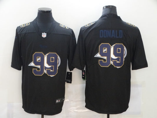 Men's Los Angeles Rams Aaron Donald #99 Black Authentic Game Jersey1