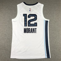 Men's Memphis Grizzlies Ja Morant #12 White 2022/23 Swingman Jersey1 - Association Edition
