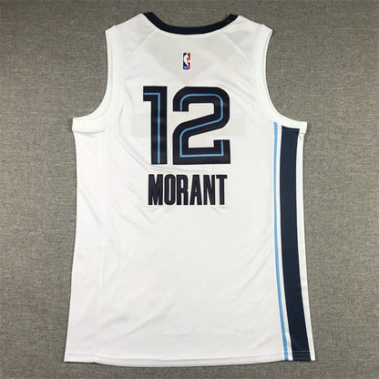 Men's Memphis Grizzlies Ja Morant #12 White 2022/23 Swingman Jersey1 - Association Edition