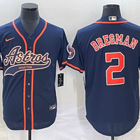 Men's Houston Astros Alex Bregman #2 Navy Replica Jersey1 Joint Edition