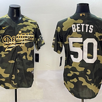 Men's Los Angeles Dodgers Mookie Betts #50 Camouflage Replica Player Jersey1