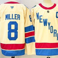 Men's New York Rangers J.T. Miller #8 Beige Breakaway Player Jersey