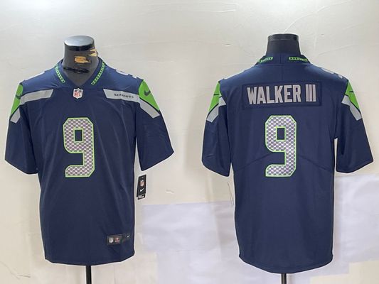 Men's Seattle Seahawks Kenneth Walker III #9 Navy Player Game Jersey1