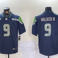 Men's Seattle Seahawks Kenneth Walker III #9 Navy Player Game Jersey