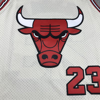 Men's Chicago Bulls Michael Jordan #23 Cream Hardwood Classics Swingman Jersey1