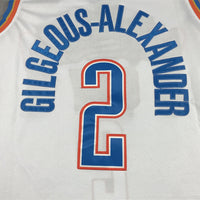Men's Oklahoma City Thunder Shai Gilgeous-Alexander #2 White 2022/23 Fast Break Replica Jersey1 - Association Edition