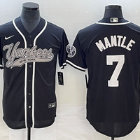 Men's New York Yankees Mickey Mantle #7 Black Player Jersey1 Joint Edition