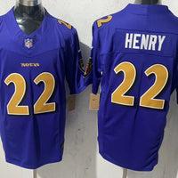Men's Baltimore Ravens Derrick Henry #22 Purple Player Game Jersey