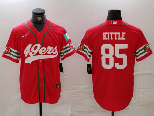 Men's San Francisco 49ers George Kittle #85 Scarlet Player Game Jersey1