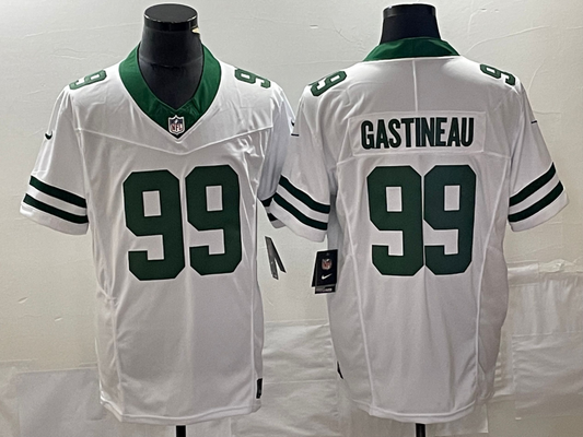 Men's New York Jets Mark Gastineau #99 White Legacy Vapor F.U.S.E. Limited Jersey1