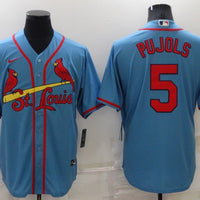Men's St. Louis Cardinals Albert Pujols #5 Blue Replica Baseball Jersey1