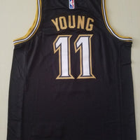 Men's Atlanta Hawks Trae Young Black Swingman Player Jersey1 - City Edition