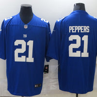 Men's New York Giants Jabrill Peppers #21 Blue Game Jersey1