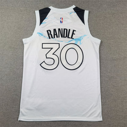 Men's Minnesota Timberwolves Julius Randle #30 White 2024/25 Swingman Player Jersey1 - City Edition