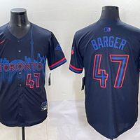 Men's Toronto Blue Jays Addison Barger #47 Black 2024 City Connect Limited Player Jersey