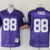 Men's Minnesota Vikings Alan Page Mitchell & Ness Purple Legacy Replica Jersey1
