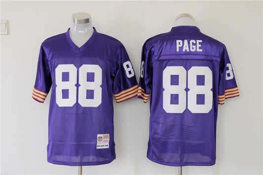 Men's Minnesota Vikings Alan Page Mitchell & Ness Purple Legacy Replica Jersey1