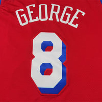 Men's Philadelphia 76ers Paul George #8 Red Swingman Jersey1 - Statement Edition