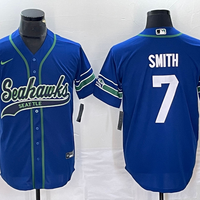 Men's Seattle Seahawks Geno Smith #7 Royal Alternate Legend Player Jersey Joint Edition