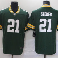 Men's Green Bay Packers Eric Stokes #21 Green Game Jersey1