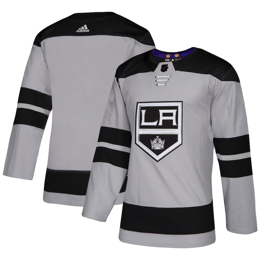 Men's Los Angeles Kings Gray Alternate Authentic Blank Jersey1