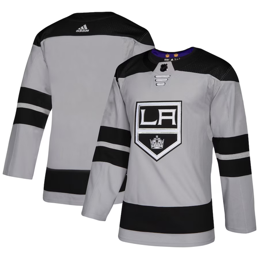 Men's Los Angeles Kings Gray Alternate Authentic Blank Jersey1