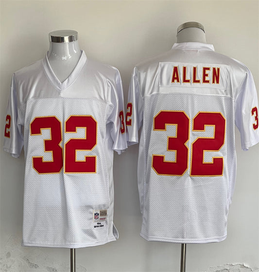 Men's Kansas City Chiefs Marcus Allen Mitchell & Ness White Legacy Replica Jersey1