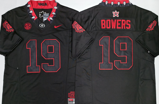 Men's Georgia Bulldogs Brock Bowers #19 Black Game Jersey