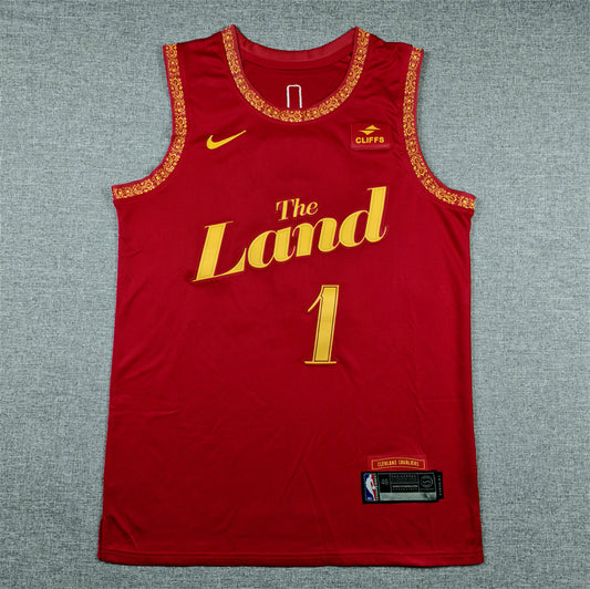 Men's Cleveland Cavaliers James Harden #1 Wine 2023/24 Swingman Jersey - City Edition
