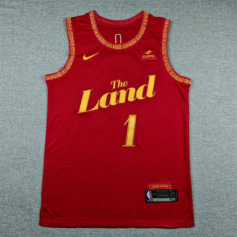 Men's Cleveland Cavaliers James Harden #1 Wine 2023/24 Swingman Jersey - City Edition