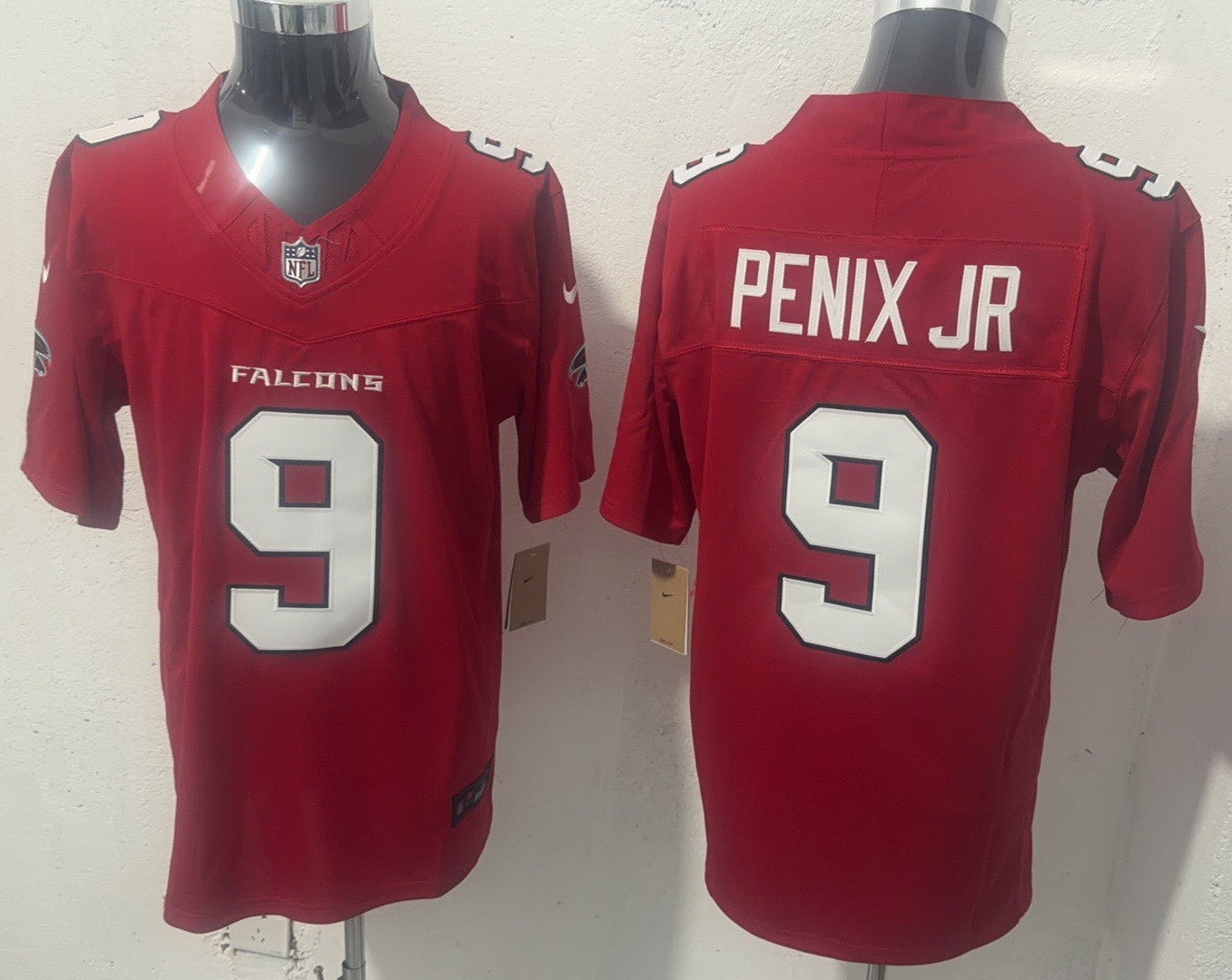 Men's Atlanta Falcons Michael Penix Jr. #9 Red Game Player Jersey