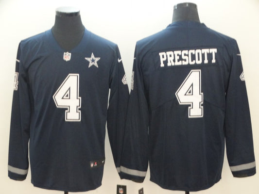 Men's Dallas Cowboys Dak Prescott #4 Navy Alternate Game Jersey1