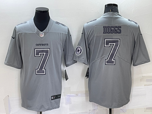 Men's Dallas Cowboys Trevon Diggs #7 Gray Atmosphere Fashion Game Jersey1