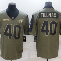 Men's Arizona Cardinals Pat Tillman #40 Brown Game Player Jersey1