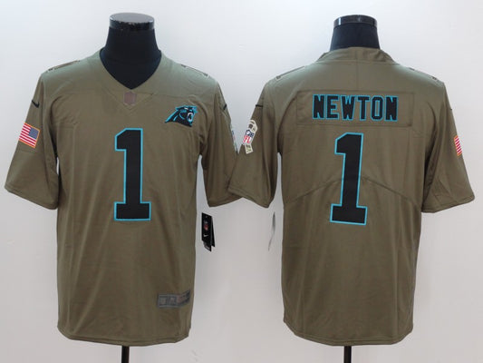 Men's Carolina Panthers Cam Newton #1 Brown Game Player Jersey1