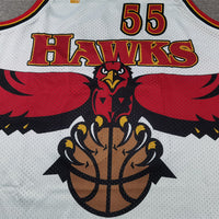 Men's Atlanta Hawks Dikembe Mutombo #55 White 1996-97 Hardwood Classics Swingman Jersey1