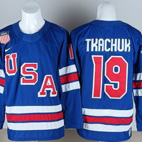 Men's United States Hockey Matthew Tkachuk #19 Royal 2026 Winter Olympics Jersey