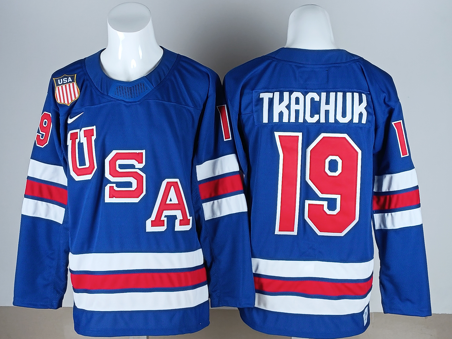 Men's United States Hockey Matthew Tkachuk #19 Royal 2026 Winter Olympics Jersey