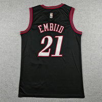 Men's Philadelphia 76ers Joel Embiid #21 Black Swingman Jersey - Classic Edition