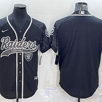 Men's Las Vegas Raiders Black RFLCTV Limited Blank Jersey1