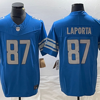 Men's Detroit Lions Sam Laporta #87 Blue Player Game Jersey1