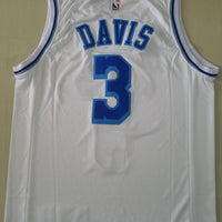 Men's Los Angeles Lakers Anthony Davis White #3 Swingman Jersey1