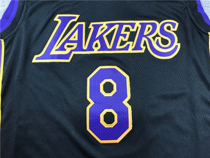 Men's Los Angeles Lakers Kobe Bryant Black #8 Swingman Player Jersey1