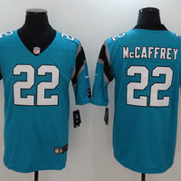 Men's Carolina Panthers Christian McCaffrey #22 Blue Game Jersey1