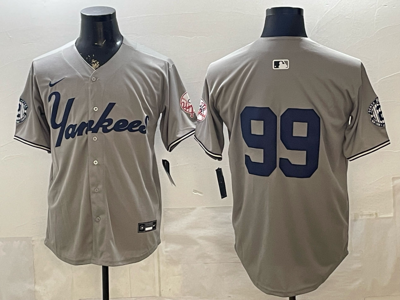 Men's New York Yankees Aaron Judge #99 Gray Stadium Jersey